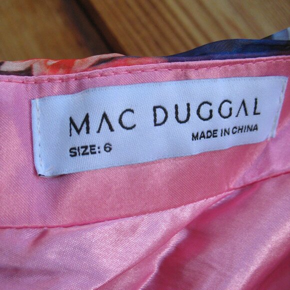 Mac Duggal 68076  Womens Ruffle Cut Out Sleeveless Floral Gown Dress - Picture 14 of 15